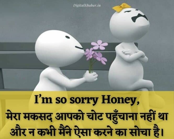 Sorry Quotes in Hindi for Wife