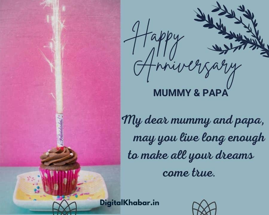 Anniversary Wishes for Mummy Papa from DaughterSon