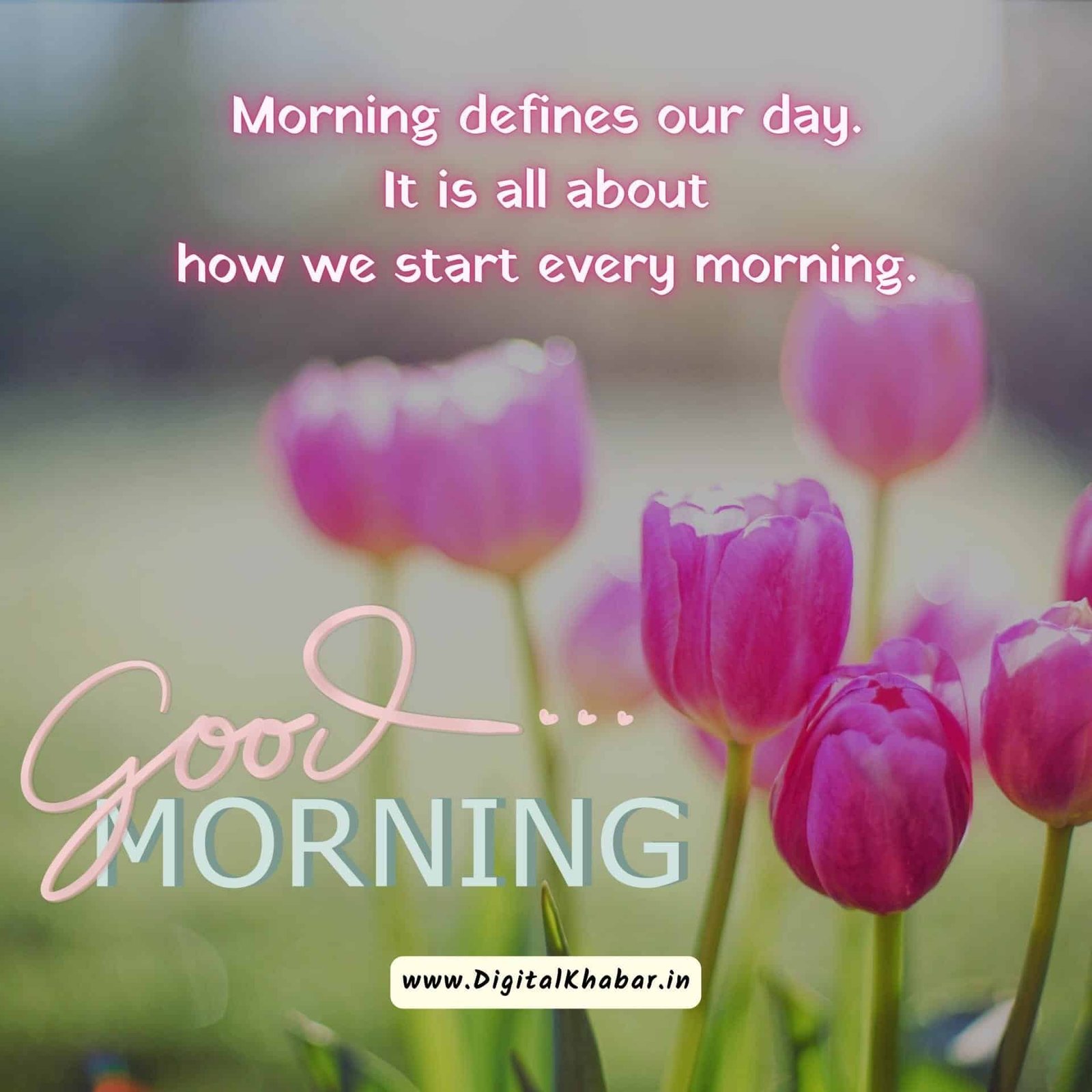 good morning quotes with images pink flowers