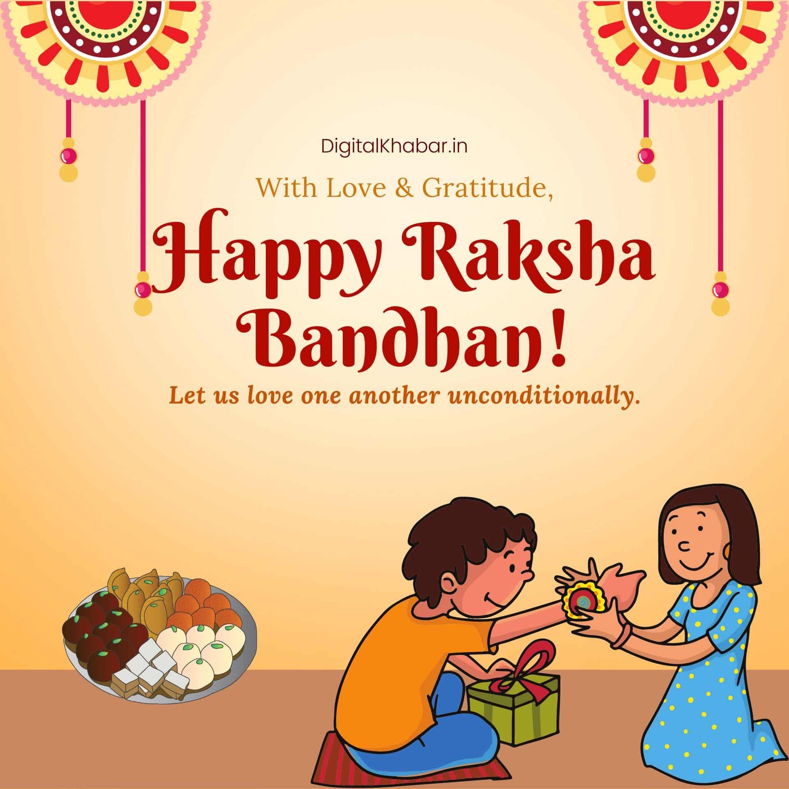 happy raksha bandhan with love and gratitude